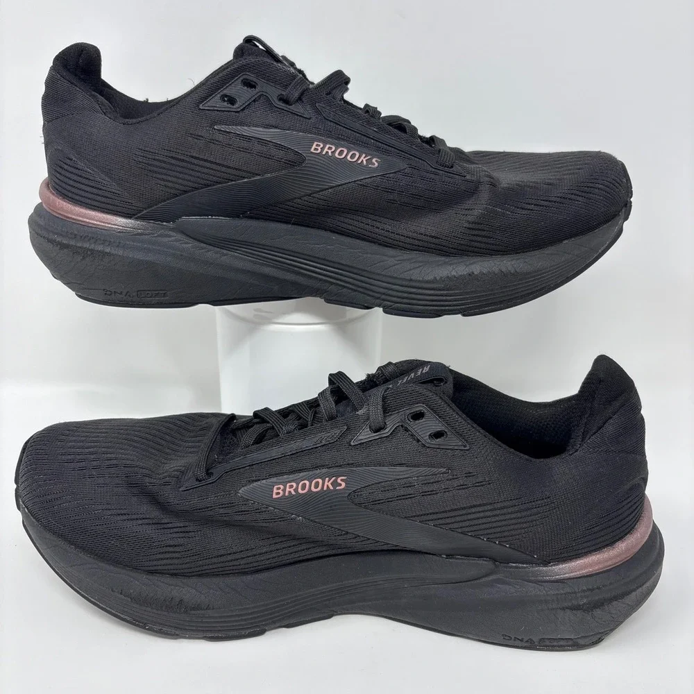 Brooks Revel 8 Women's Size 9 Black Rose Gold Athletic Running Shoes 1204561B043